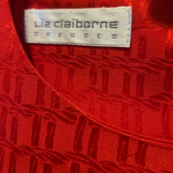 Liz Claiborne Vintage 100% Silk Patterned Long Sleeve Dress Size 4 - Picture 2 of 5